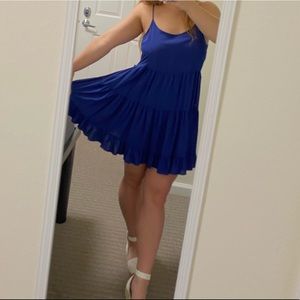 Charlotte Russe Blue Backless Dress